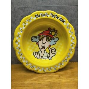 Hallmark‎ Cards Maxine J. Wagner Large Yellow Plastic Bowl Chips Snack Party